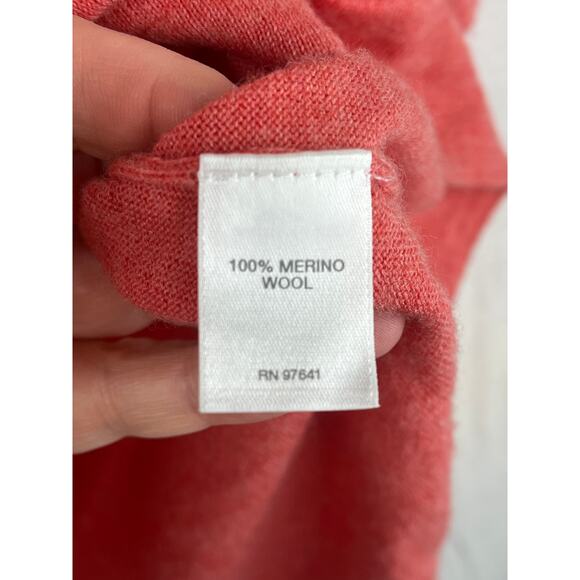J. Jill Merino Wool 3/4 sleeve tunic sweater in coral, size L, EUC - Picture 3 of 9